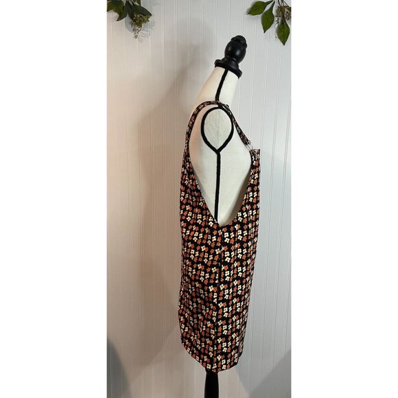 Pink Lily Floral Print Pinafore Dress With Adjustable Straps & Pockets Size S - Picture 3 of 13